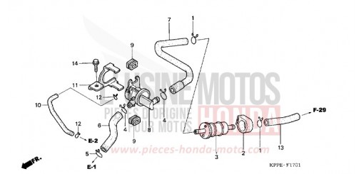 AIR INJECTION CONTROLVALVE CBR125R5 de 2005